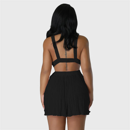 Eleganter ärmelloser Sommer-Strampler mit Ausschnitten