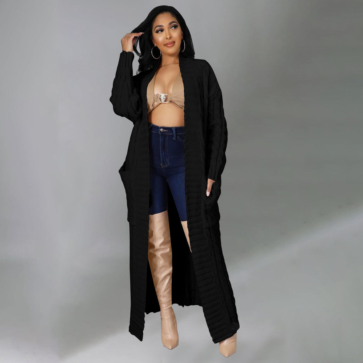 Elegant Winter Long Cardigan Sweater