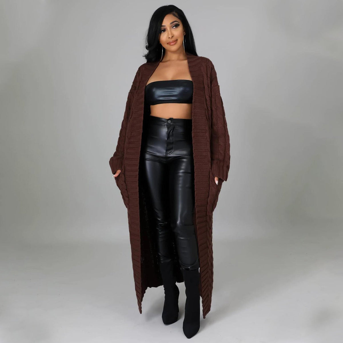 Elegant Winter Long Cardigan Sweater