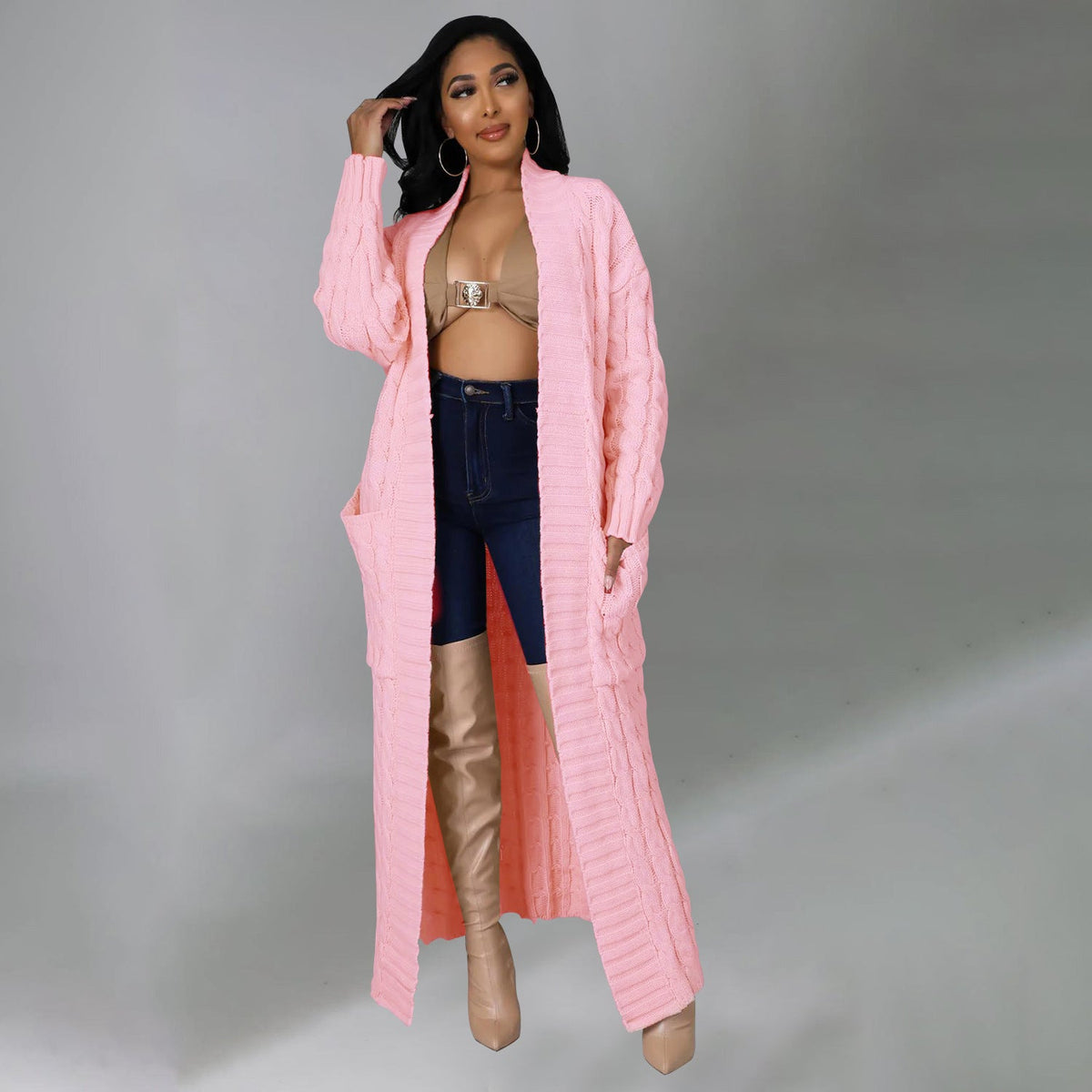 Elegant Winter Long Cardigan Sweater
