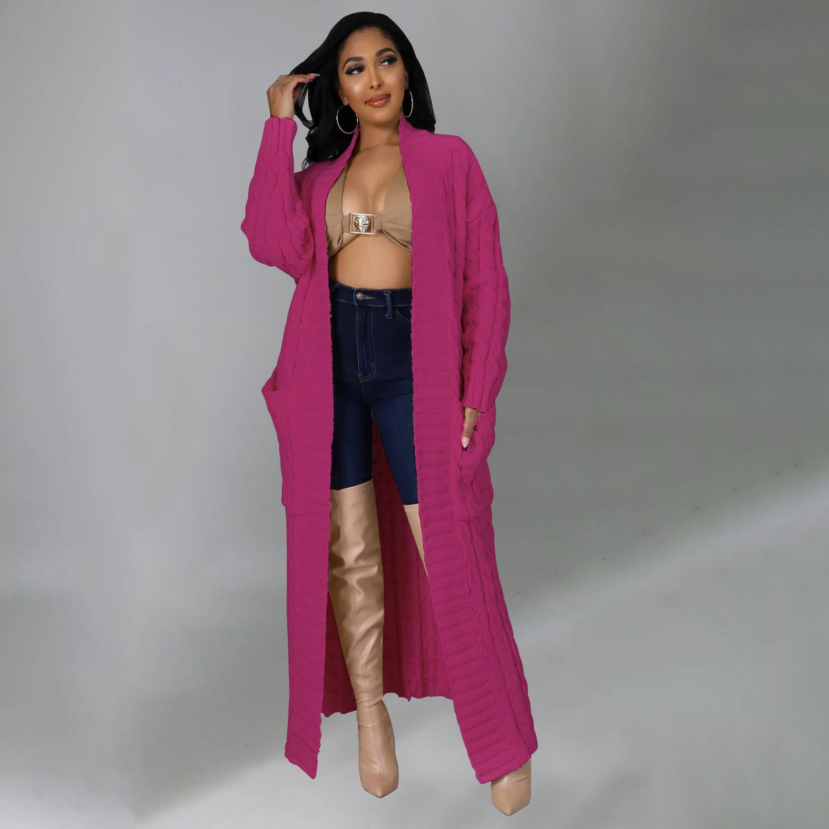 Elegant Winter Long Cardigan Sweater