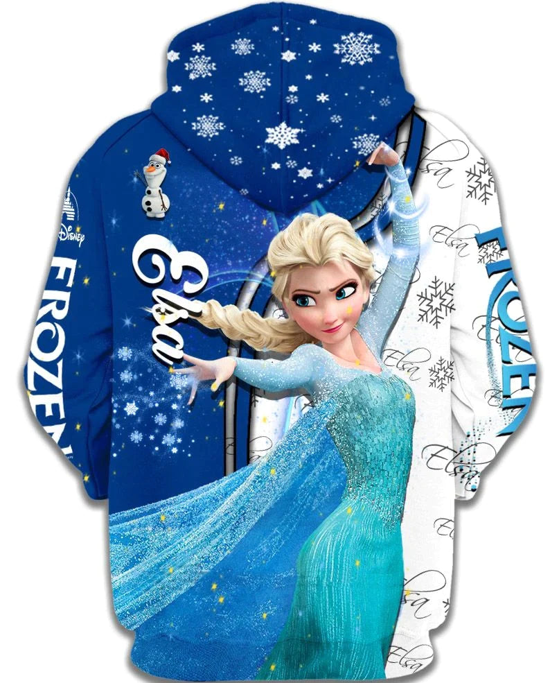 Sweat à capuche zippé Frosty Elsa d'Arendelle