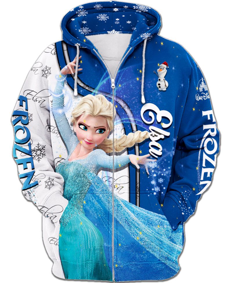 Sweat à capuche zippé Frosty Elsa d'Arendelle