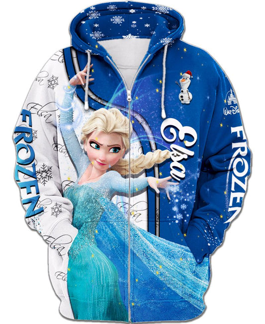 Elsa Of Arendelle Frosty Zip Up Hoodie