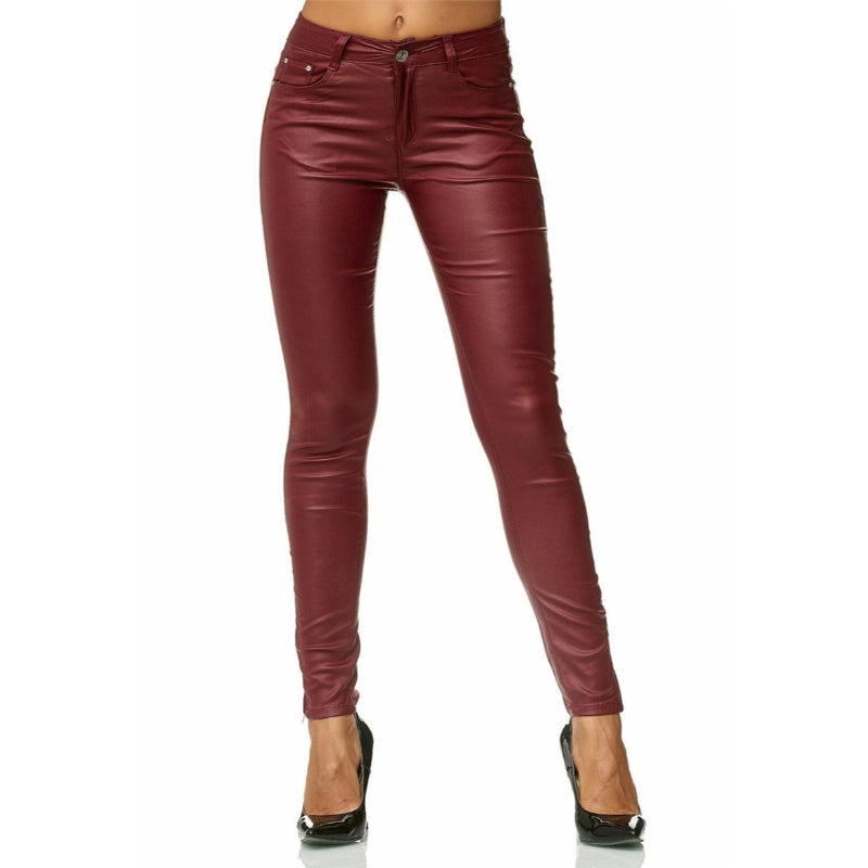 Fashionable Faux Leather Pants