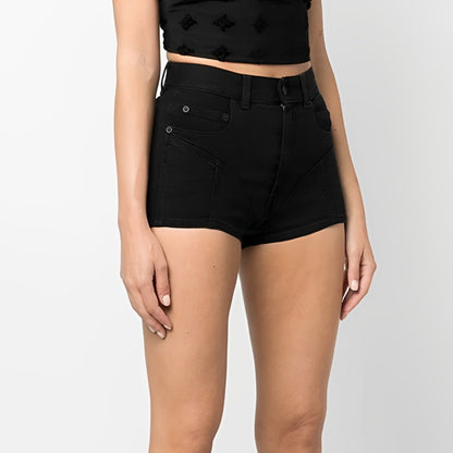 Fashionable Patchwork Denim Shorts