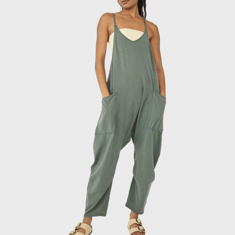 Fashionable Sling Pocket Jumpsuit