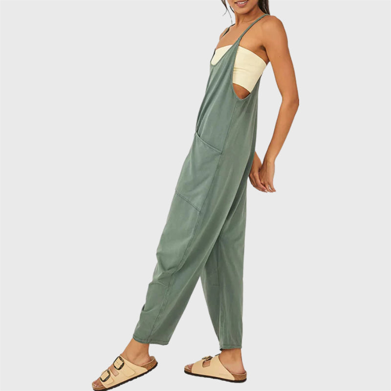 Fashionable Sling Pocket Jumpsuit