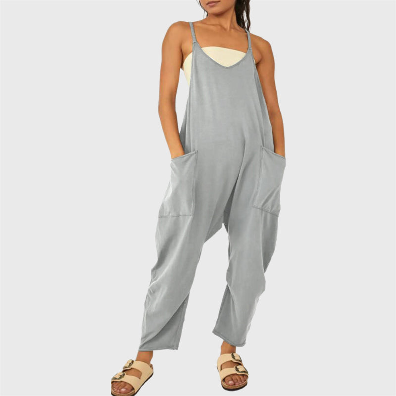 Fashionable Sling Pocket Jumpsuit