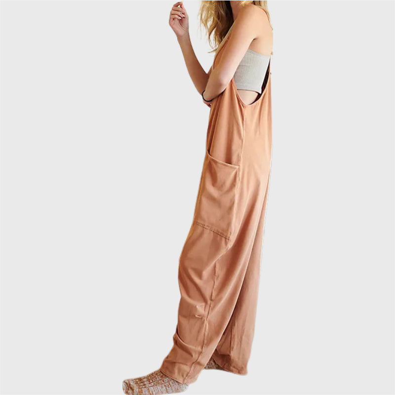 Fashionable Sling Pocket Jumpsuit