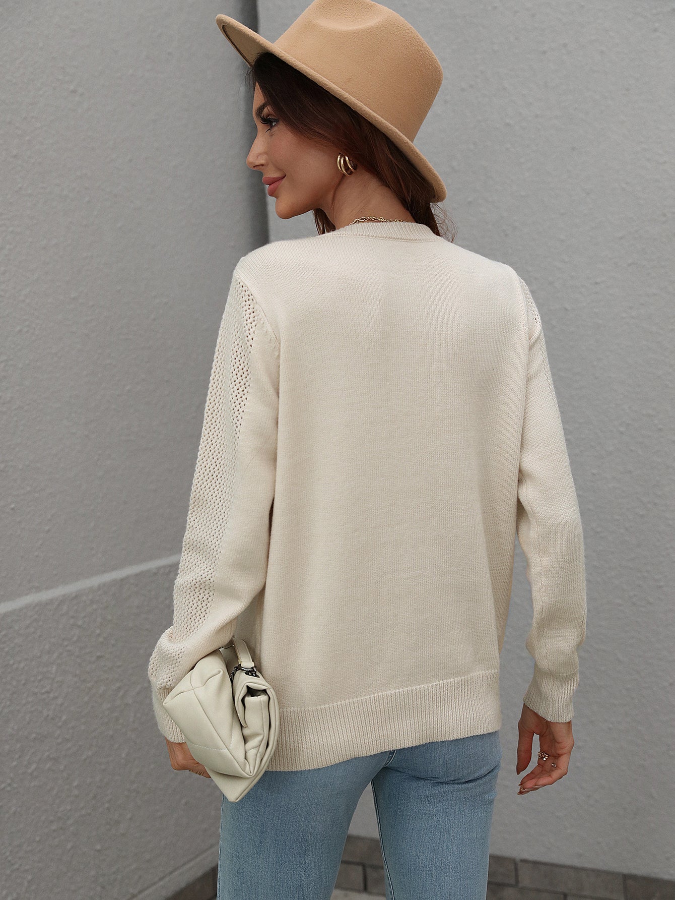 Fashionable Tassel Fringe Knit Pullover Sweater