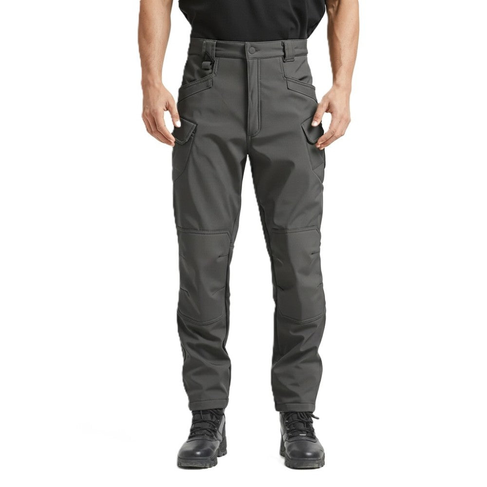 Fleece Lined Cargo Pants For Men With Tactical Design For Winter And Outdoor Hiking
