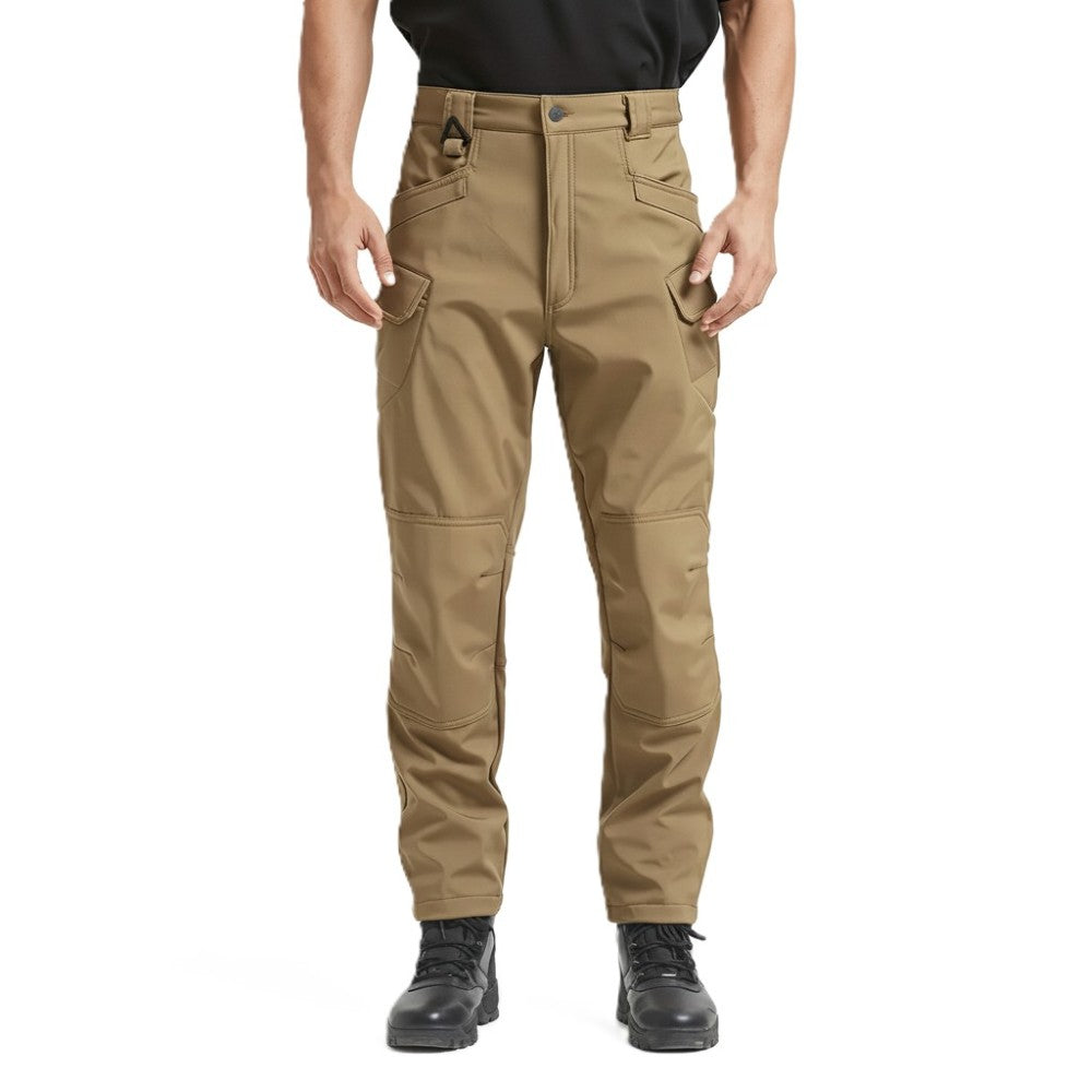 Fleece Lined Cargo Pants For Men With Tactical Design For Winter And Outdoor Hiking