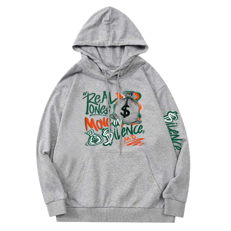 Fun Phrase Printed Casual Loose Hoodie