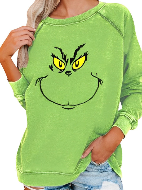 Greg Grinch Printed Long Sleeve Sweatshirt