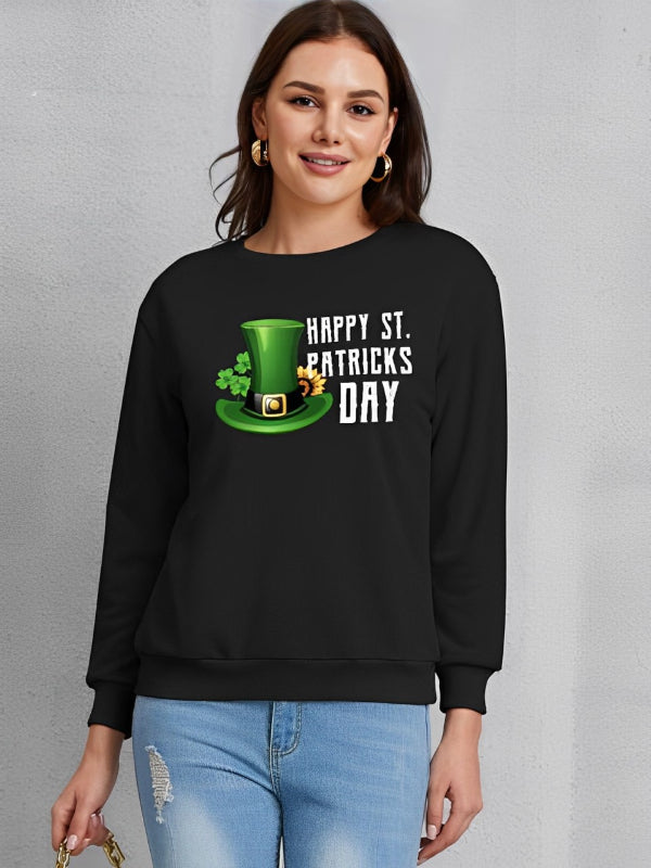 HAPPY ST PATRICKS DAY Graphic Printed Sweatshirt