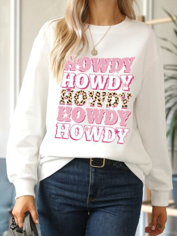 Sweat-shirt imprimé graphique HOWDY