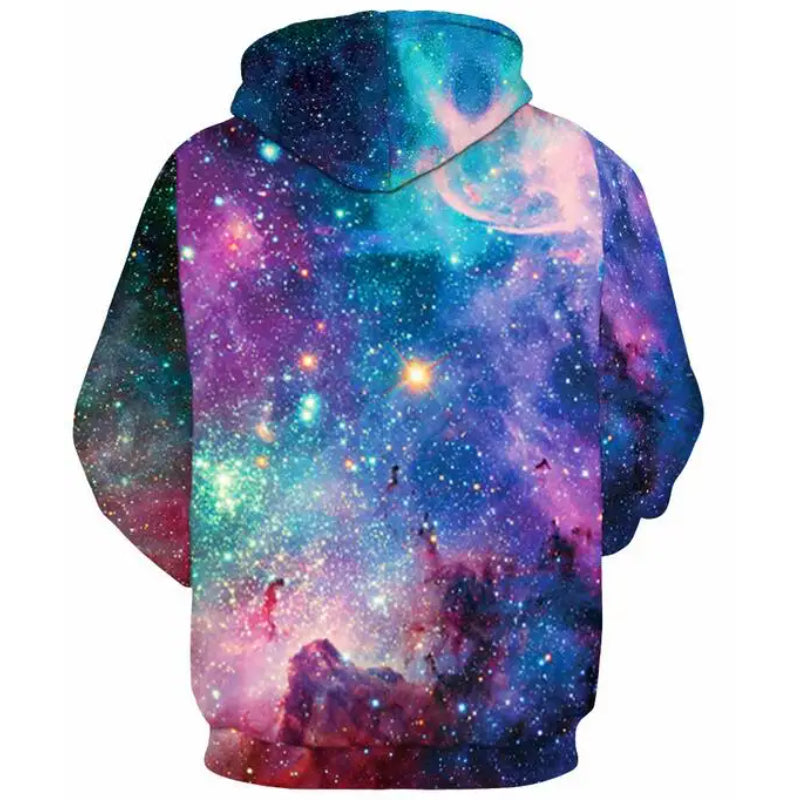 Galaxy Aura Lässiger 3D-gedruckter Kapuzenpullover