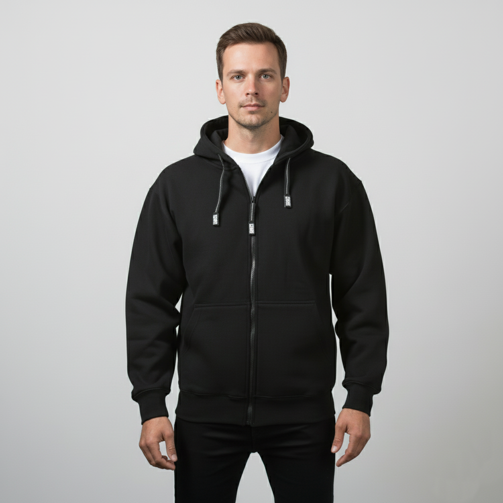 Heavyweight Full Zip Fleece Hoodie