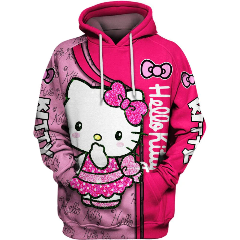 Sweat à capuche imprimé Hello Kitty