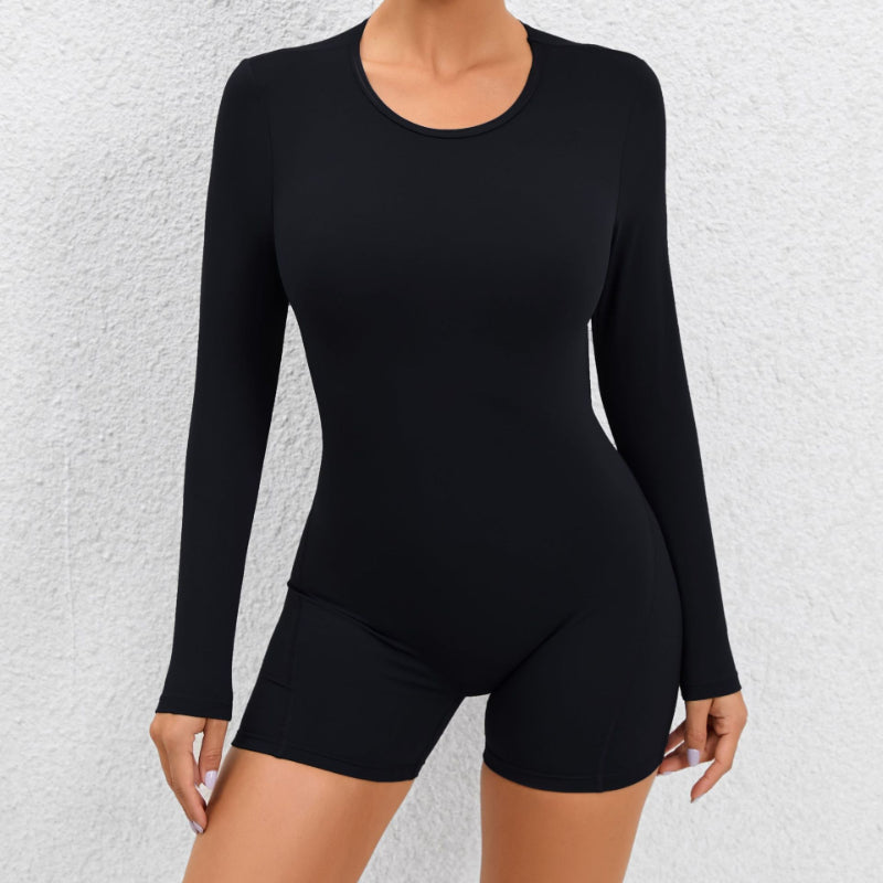 High Elastic Backless Sporty Rompers