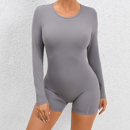 High Elastic Backless Sporty Rompers