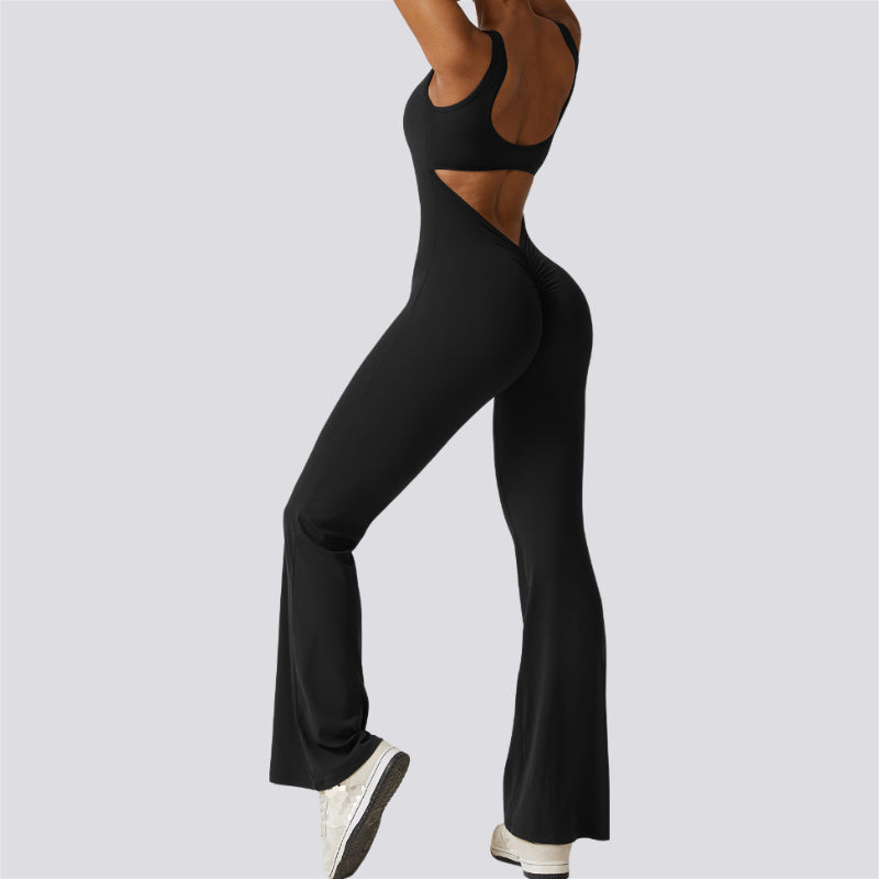 Hollow Cutout Sporty Yoga Jumpsuit