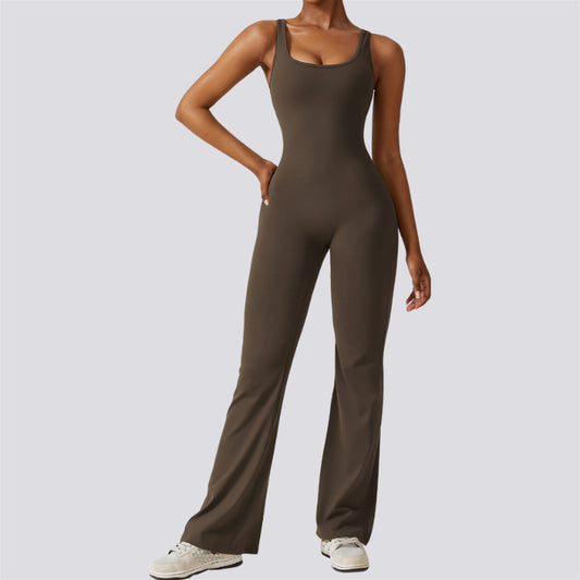 Hollow Cutout Sporty Yoga Jumpsuit