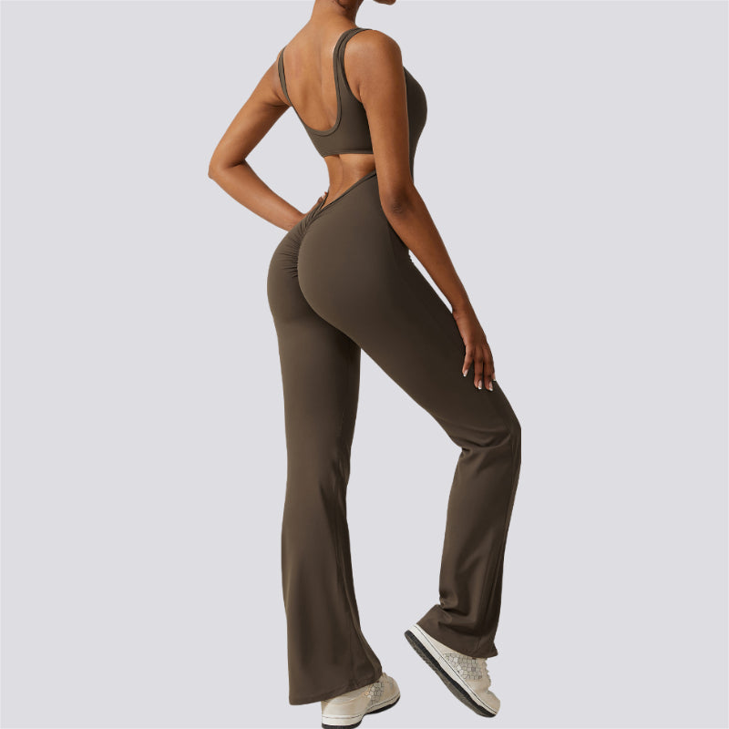 Hollow Cutout Sporty Yoga Jumpsuit