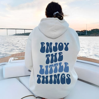 Genießen Sie den übergroßen Kapuzenpullover „The Little Things“.