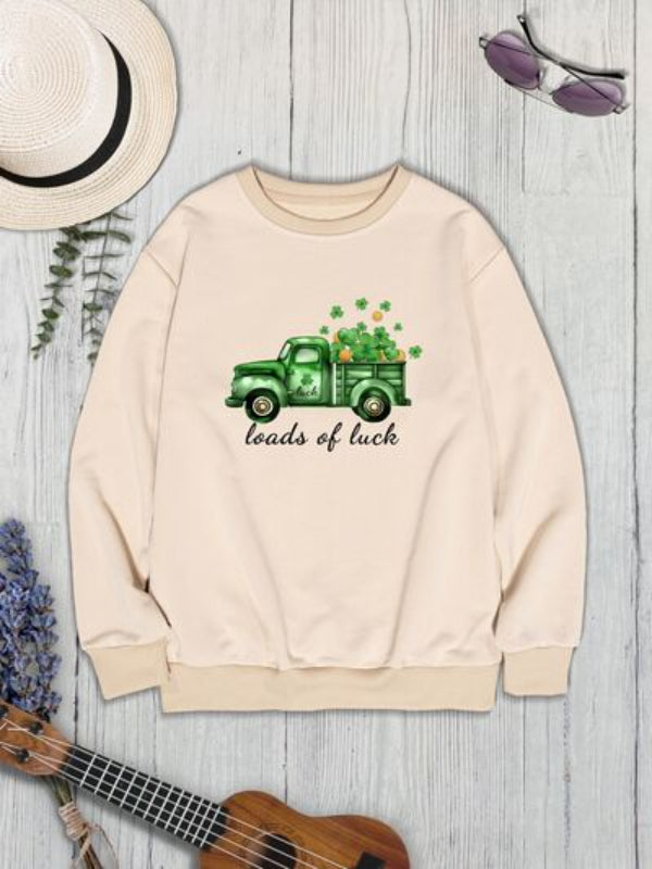 LOADS OF LUCK Printed Sweatshirt