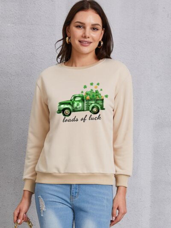 LOADS OF LUCK Printed Sweatshirt