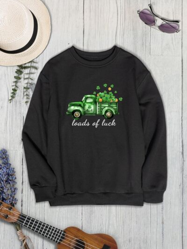 LOADS OF LUCK Printed Sweatshirt