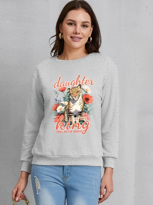 Sweatshirt mit Leoparden-Grafikdruck