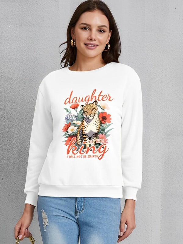 Leopard Graphic Printed Sweatshirt