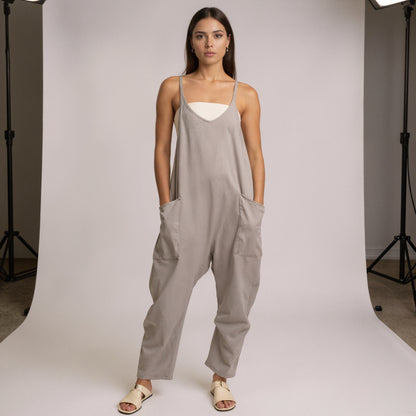 Loose Fit Jumpsuit With Pockets