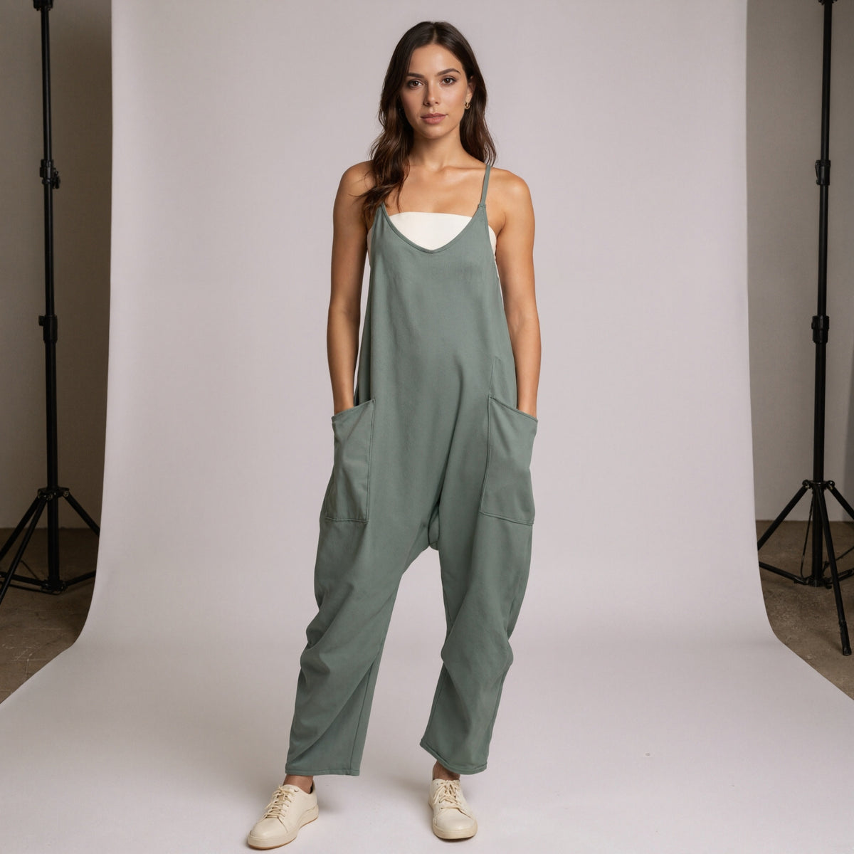 Loose Fit Jumpsuit With Pockets