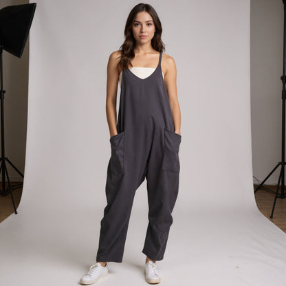 Loose Fit Jumpsuit With Pockets