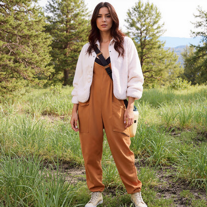 Loose Fit Jumpsuit With Pockets
