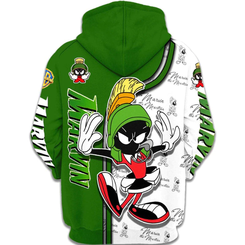 Marvin The Martian Printed Hoodie