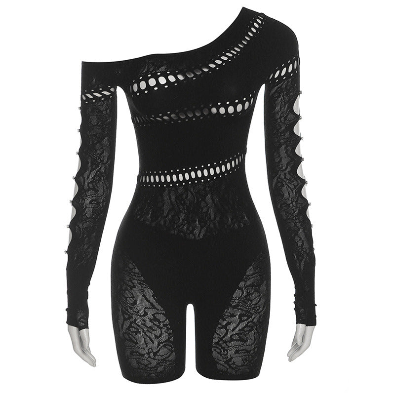 Elegant Cutout Knit Summer Romper