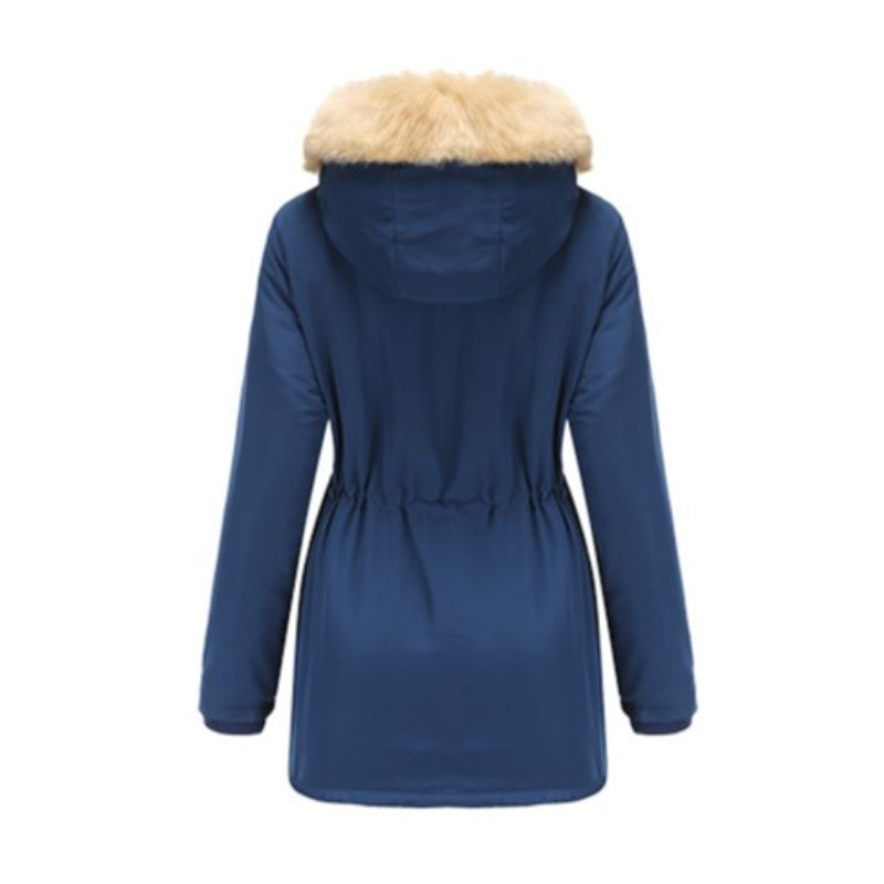 Abnehmbarer Fleece-gepolsterter Mantelparka mit Hut