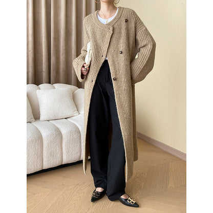 Long Thick Knitted Cardigan Baggy Coat