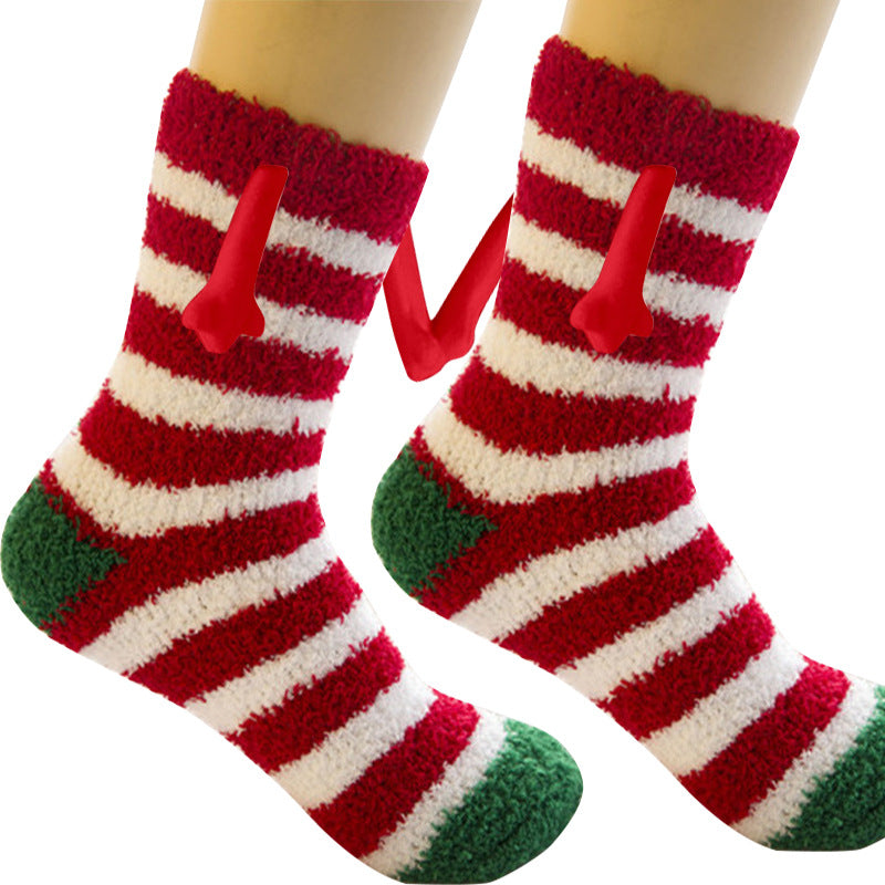 Weihnachts-3D-Magnetsocken für Paare