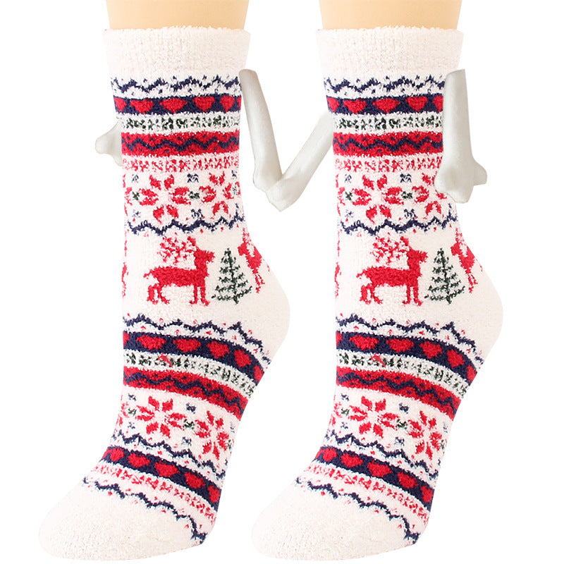 Weihnachts-3D-Magnetsocken für Paare