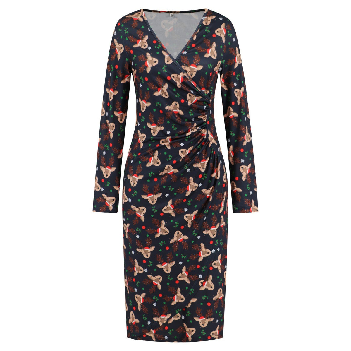 Christmas Printed Slimming Fit Dress
