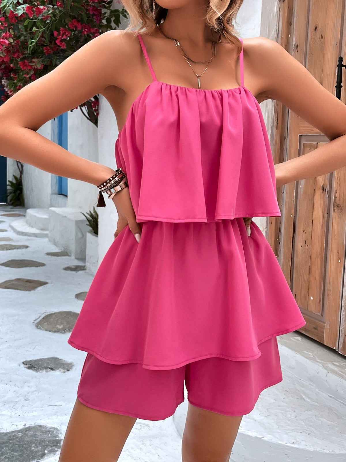 Summer Chic Sleeveless Suspender Romper