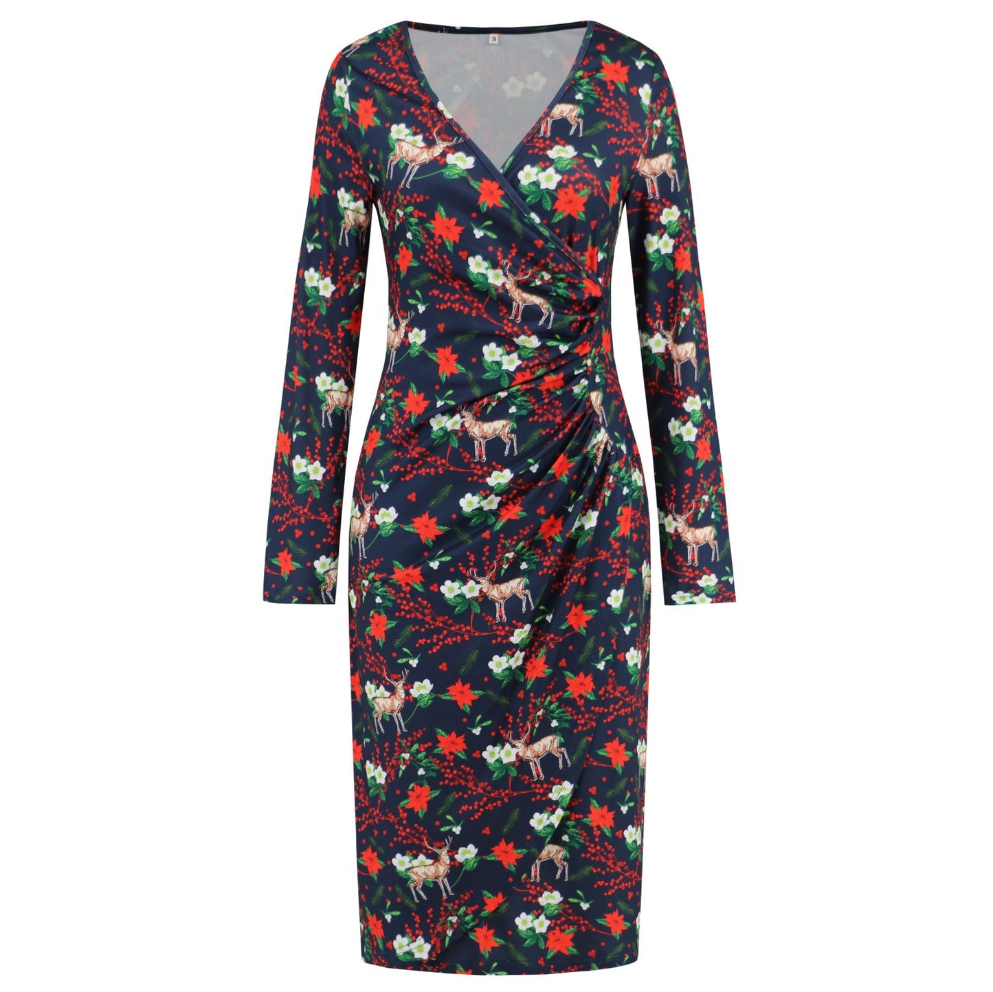 Christmas Printed Slimming Fit Dress