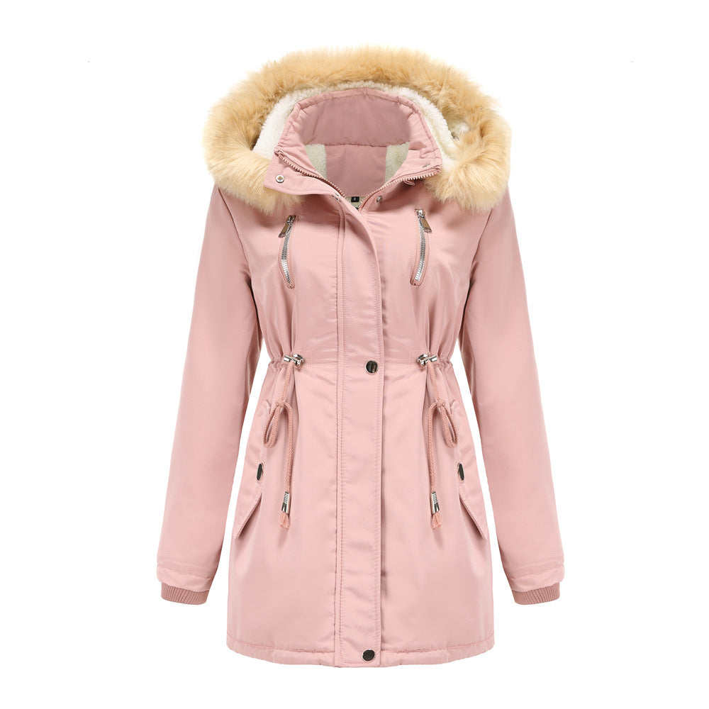 Removable Hat Fleece Padded Coat Parkas