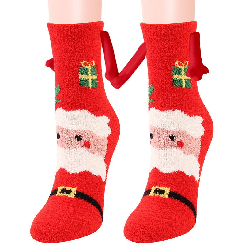 Weihnachts-3D-Magnetsocken für Paare